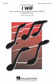 I Will SSA choral sheet music cover